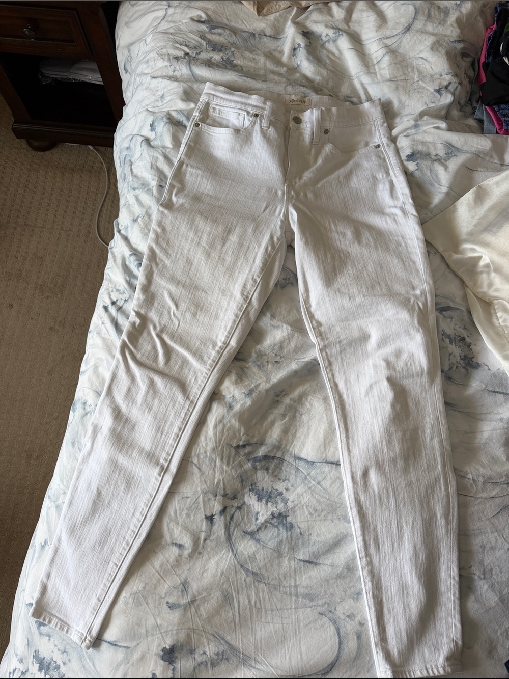 Madewell 9” High Riser Skinny Skinny Jean white - size 30 Tall - Picture 4 of 8